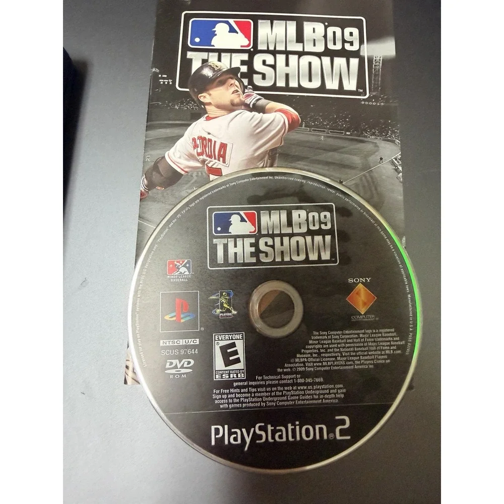 MLB 09 The Show Sony PlayStation 2 PS2 Game‎ with Manual Dustin Pedroia Cover